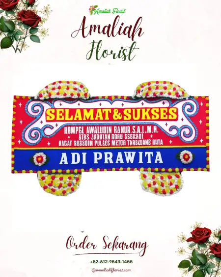 Papan Bunga Ucapan Selamat Ngleses